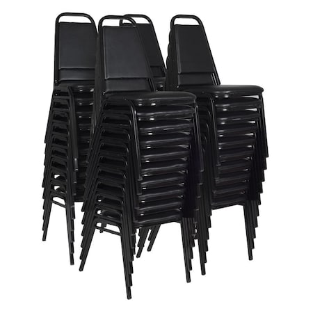 Regency Regency Dining Cushioned Restaurant Stackable Chair (40 pack)- Black 8029BK40PK